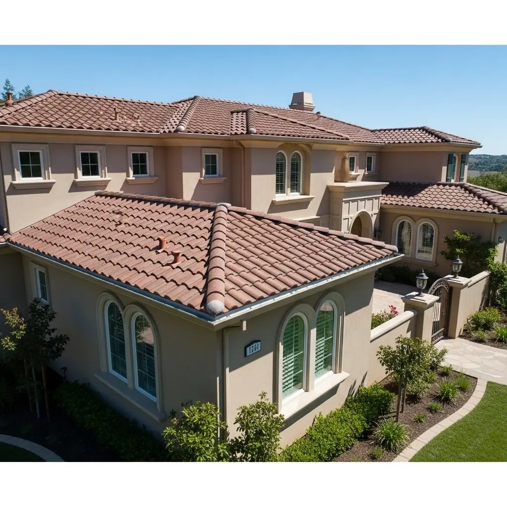 Clean gutters on a Folsom home helping prevent water damage and roof runoff issues